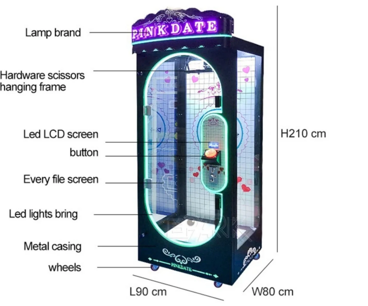 Pink Date | with coin and bill slot