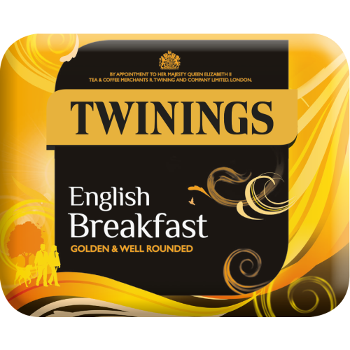 Twinings Englisch Breakfast Schwarzer Tee mit Zucker PaperCup (340 Becher)