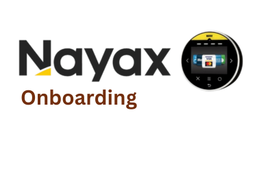 Nayax Onboarding Grafik mit Payment-Terminal Symbol, Verkaufsautomaten Zubehör