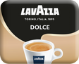 Lavazza Dolce Kaffee Pad Verpackung mit Tasse Crema Kaffee, Kaffeepad Automaten geeignet