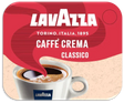 Lavazza Caffè Crema Classico Kaffeepad mit Tasse Kaffee, rot-beiges Design, Kaffeeautomat geeignet