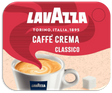 Lavazza Caffè Crema Classico Kaffeepad, mit Tasse Crema und Zuckerwürfel abgebildet