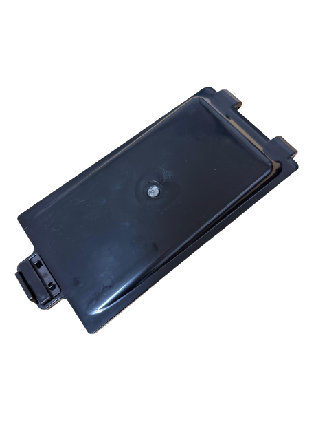 Schwarzer Kunststoffdeckel für Verkaufsautomaten, Ersatzteil, rechteckig, mit Scharnier