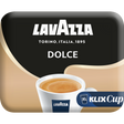 Lavazza Dolce XL Kaffee im Klix Cup, Nahaufnahme mit Crema, ideal für Verkaufsautomaten